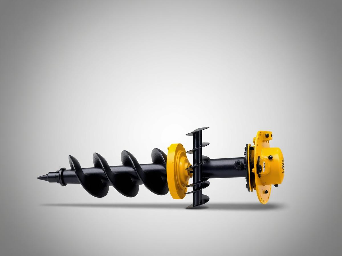 Auger attachment in use
